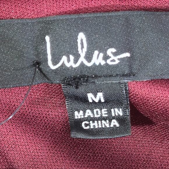 NEW Lulus Women’s Mini Dress Glitter Mesh Red School Dance Cocktail Party Size M - Picture 9 of 10